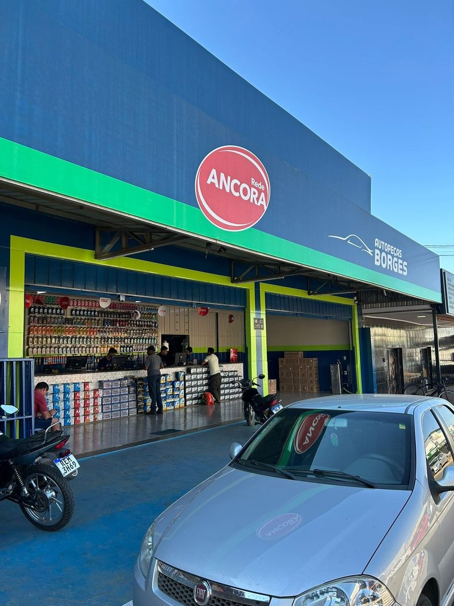 Fachada da loja Auto Peças Borges no Pedregal, Novo Gama - GO